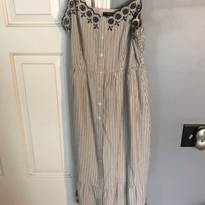 Madewell embroidered midi dress